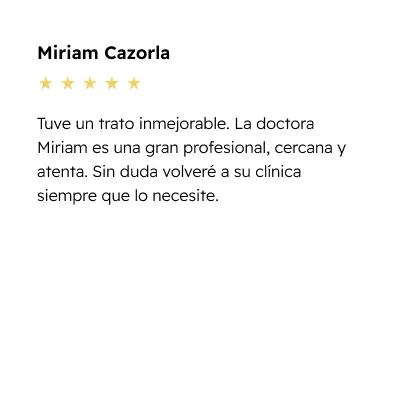 Clinicas MiriamGine Marbella 18 Testimonio